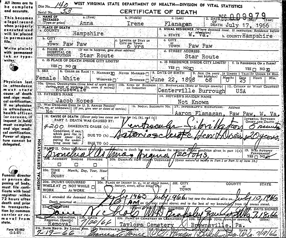 death cert